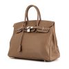 Hermes Birkin 35 cm handbag in etoupe Swift leather - 00pp thumbnail
