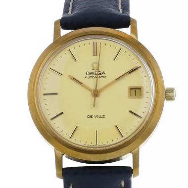 Montre Omega De Ville en plaqué or et acier Vers  1970