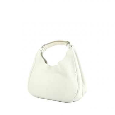 Borsa Bottega Veneta Campana in pelle intrecciata bianca