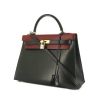Hermes Kelly 32 cm handbag, 1995, in red, blue and green tricolor box leather - 00pp thumbnail