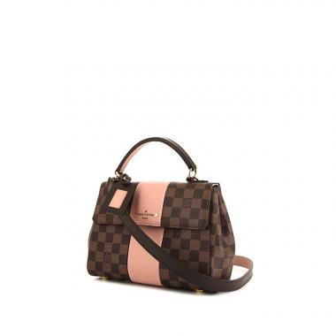 Borsa Louis Vuitton Bond Street modello piccolo in tela a scacchi ebana e pelle rosa