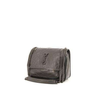 Saint Laurent Niki Baby shoulder bag in grey leather