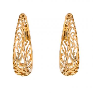 Paire de boucles d'oreilles Pomellato Arabesques en or rose
