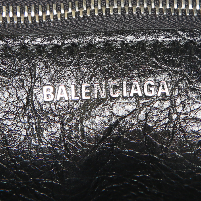 Bolso de mano Balenciaga Papier A5 en cuero negro - Detail D4