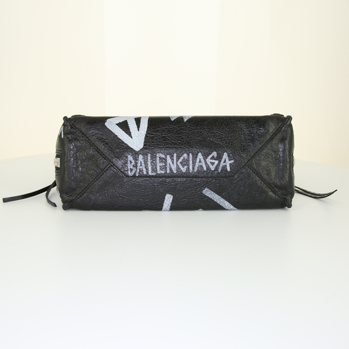 Bolso de mano Balenciaga Papier A5 en cuero negro - Detail D5