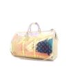 Louis Vuitton Keepall Editions Limitées Prism travel bag in shading vinyl and white vinyl - 00pp thumbnail