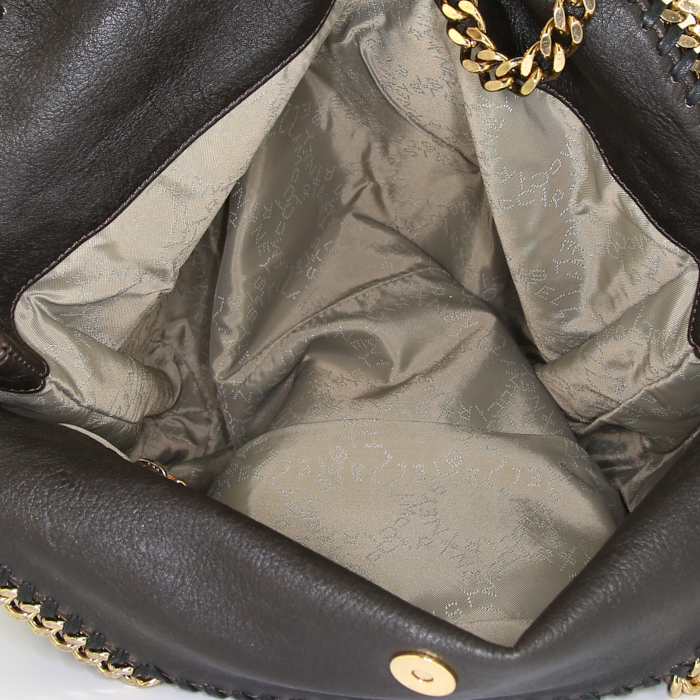 Stella McCartney Falabella handbag in brown canvas - Detail D3