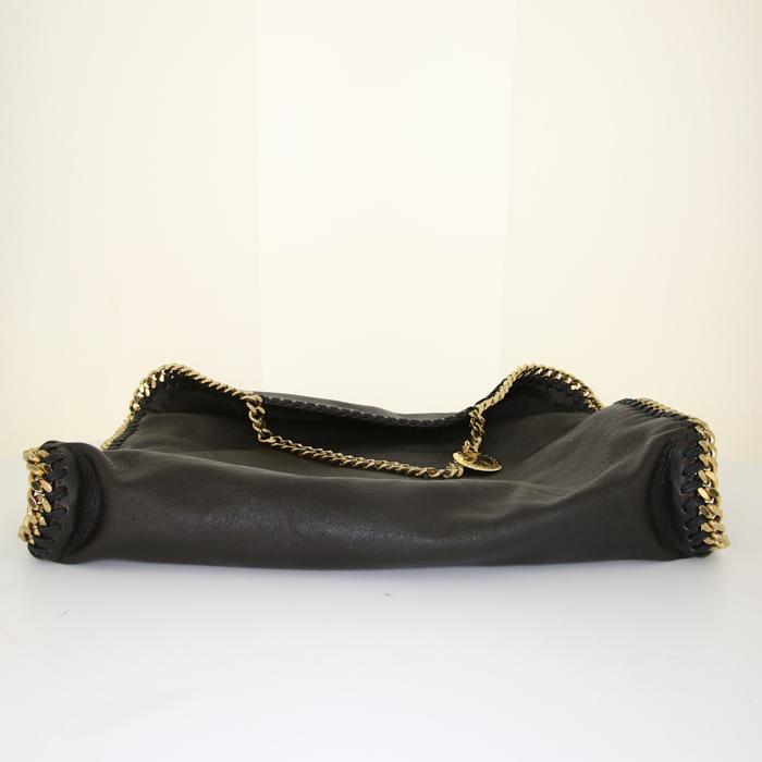 Sac à main Stella McCartney Falabella en toile marron - Detail D5