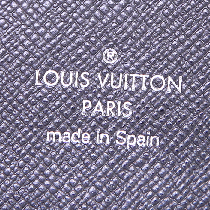 Pochette Louis Vuitton Organizer in tela a scacchi grigia - Detail D3