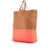 Celine Vertical shopping bag in beige and pink bicolor leather - 00pp thumbnail
