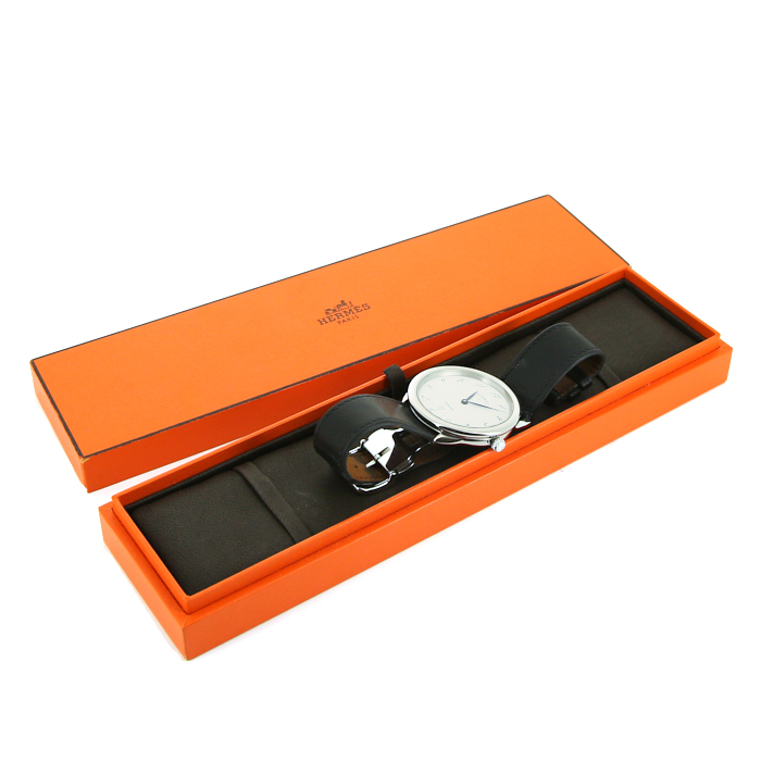 Montre Hermes Arceau en acier Ref :  AR7.710 Vers  2000
