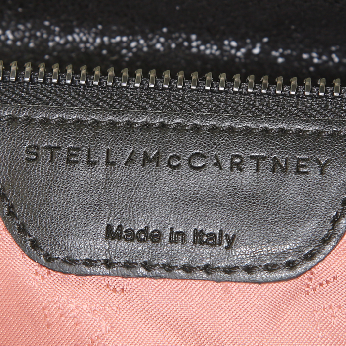 Bolso de mano Stella McCartney Falabella en lona negra - Detail D4