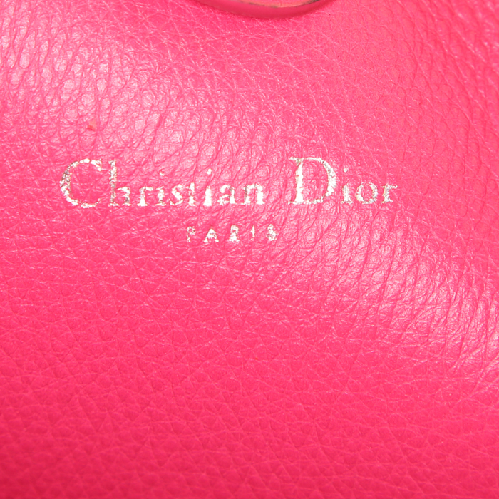 Dior Dior Addict cabas shopping bag in orange and pink leather - Detail D3