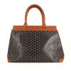 Goyard Bellechasse shopping bag in black Goyard canvas and brown leather - 360 thumbnail