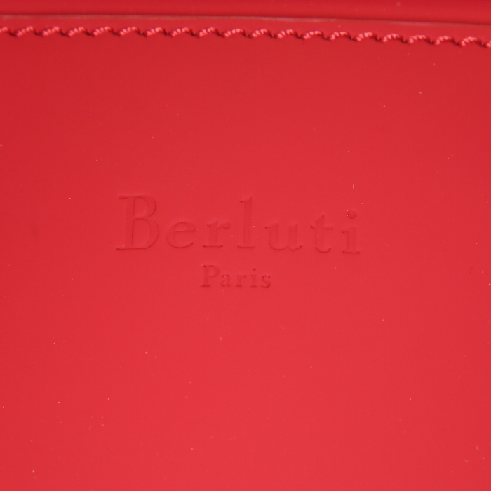 Berluti Un jour briefcase in red leather - Detail D3