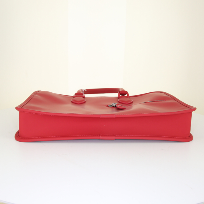Berluti Un jour briefcase in red leather - Detail D4