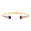 Bracelet jonc semi-souple Piaget Possession grand modèle en or rose,  diamants et lapis-lazuli - 00pp thumbnail