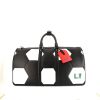 Louis Vuitton Keepall 50 cm travel bag in black epi leather and white smooth leather - 360 thumbnail