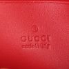 Gucci Suprême GG pouch in red leather and grey monogram canvas - Detail D3 thumbnail
