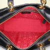 Dior Lady Dior large model handbag in black leather cannage - Detail D3 thumbnail