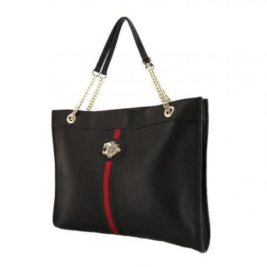 Sac cabas Gucci Rajah en cuir noir