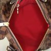 Louis Vuitton Speedy 25 handbag in ebene damier canvas and brown leather - Detail D2 thumbnail