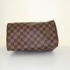 Louis Vuitton Speedy 25 handbag in ebene damier canvas and brown leather - Detail D4 thumbnail