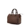 Bolso de mano Louis Vuitton Speedy 25 cm en lona a cuadros ébano y cuero esmaltado marrón - 00pp thumbnail