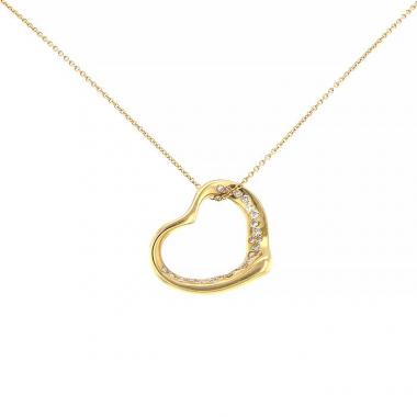 Collier Tiffany & Co Open Heart grand modèle en or jaune et diamants