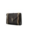 Saint Laurent College handbag in black chevron quilted leather - 00pp thumbnail
