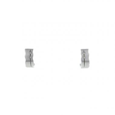 Paire de boucles d'oreilles H. Stern Code en or blanc et diamants