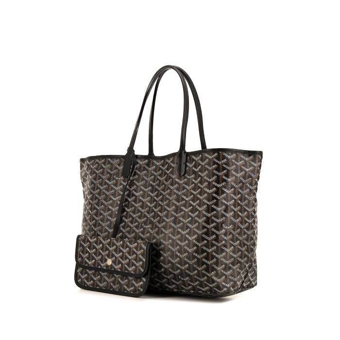 Goyard Saint Léger Backpack Black in Canvas/Calfskin Leather with