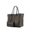 Goyard Saint-Louis medium model shopping bag in black Goyard canvas and black leather - 00pp thumbnail