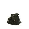 Prada Nylon Backpack backpack in khaki canvas and brown leather - 00pp thumbnail