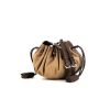 Givenchy Citrouille shoulder bag in khaki canvas and brown leather - 00pp thumbnail