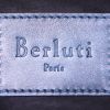 Berluti shopping bag in brown canvas and blue leather - Detail D3 thumbnail