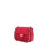 Borsa a tracolla Chanel Mini Timeless in jersey trapuntato rosso - 00pp thumbnail