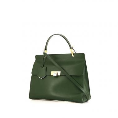 Balenciaga Dix handbag in green leather