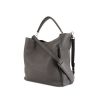 Fendi Selleria Anna shopping bag in grey grained leather - 00pp thumbnail