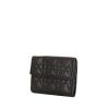 Billetera Dior Cannage en cuero acolchado negro - 00pp thumbnail