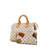 Louis Vuitton Speedy 25 cm handbag in azur damier canvas and natural leather - 00pp thumbnail