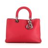 Shopping bag Dior Diorissimo modello medio in pelle martellata rosa - 360 thumbnail
