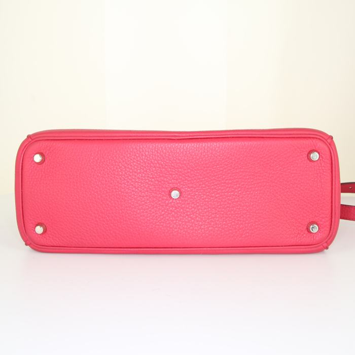 Bolso Cabás Dior Diorissimo modelo mediano en cuero granulado rosa - Detail D5