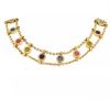 Flexible Bulgari Bulgari Bulgari linked necklace in yellow gold and ornamental stones - 00pp thumbnail