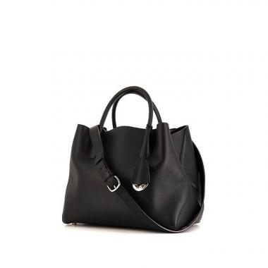 Bolso Cabás Dior Open Bar en cuero granulado negro