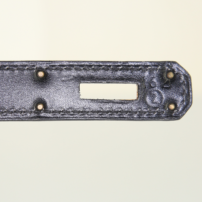 Hermes Kelly 35 cm handbag in black box leather - Detail D5