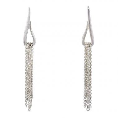 Pendientes colgantes Hermès Licol en plata