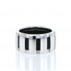 Chaumet Class One large model ring in white gold and rubber - 360 thumbnail