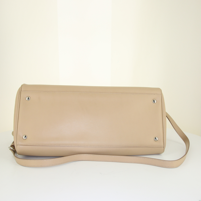 Borsa a tracolla Salvatore Ferragamo in pelle beige - Detail D5