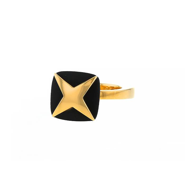 Mauboussin Etoile Divine ring in yellow gold and ebony - 00pp